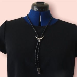 Longhorn Leather Necklace